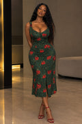 Crimson Bloom Dress